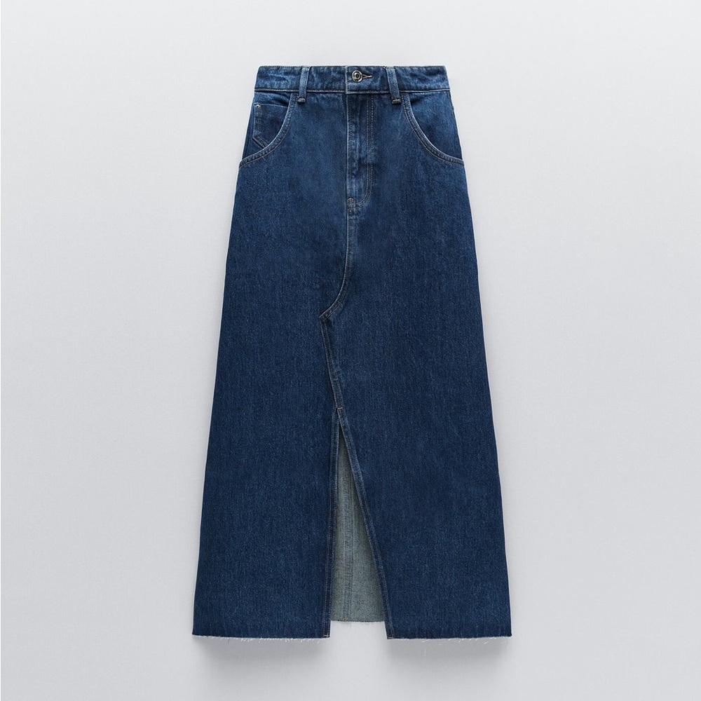ZARA denim midi skirt - S